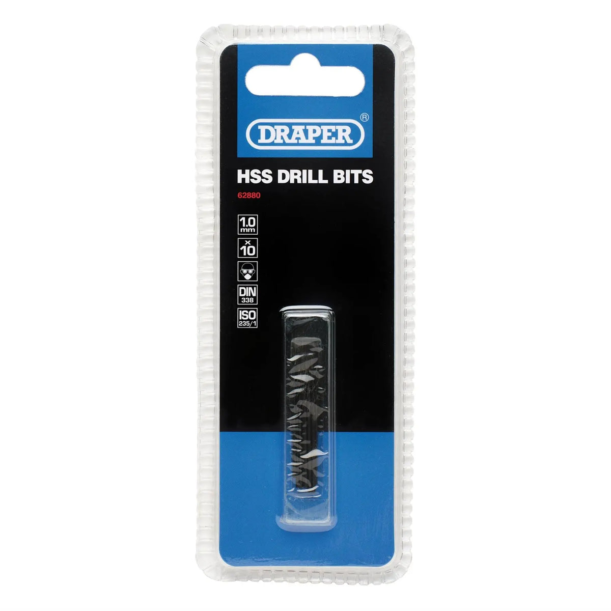 Draper HSS Twist Drill Bits 1.0 x 35mm (Pack of 10) 62880  White Rose Tools