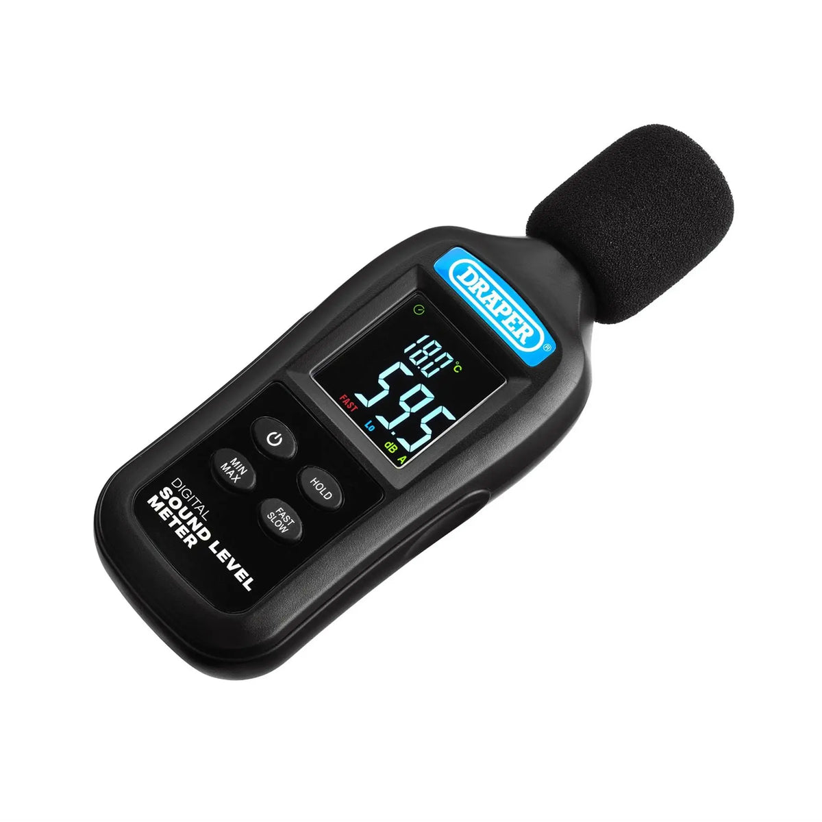 Draper Handheld Digital Sound Level Meter 35-135dB and -20 to +70°C 12442  White Rose Tools