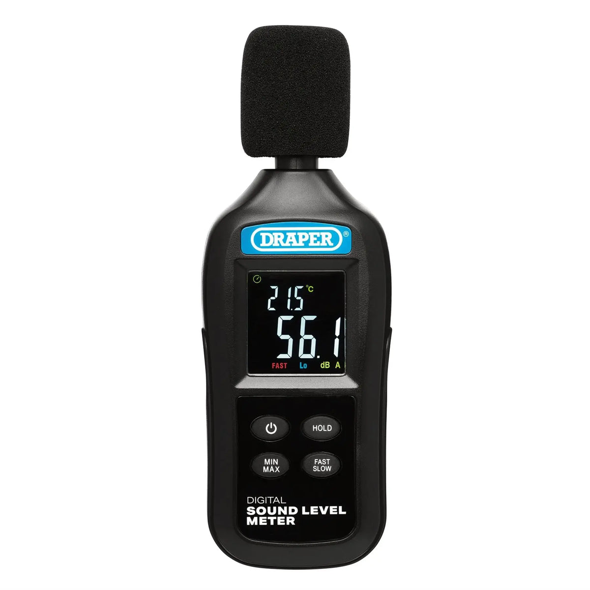 Draper Handheld Digital Sound Level Meter 35-135dB and -20 to +70°C 12442  White Rose Tools