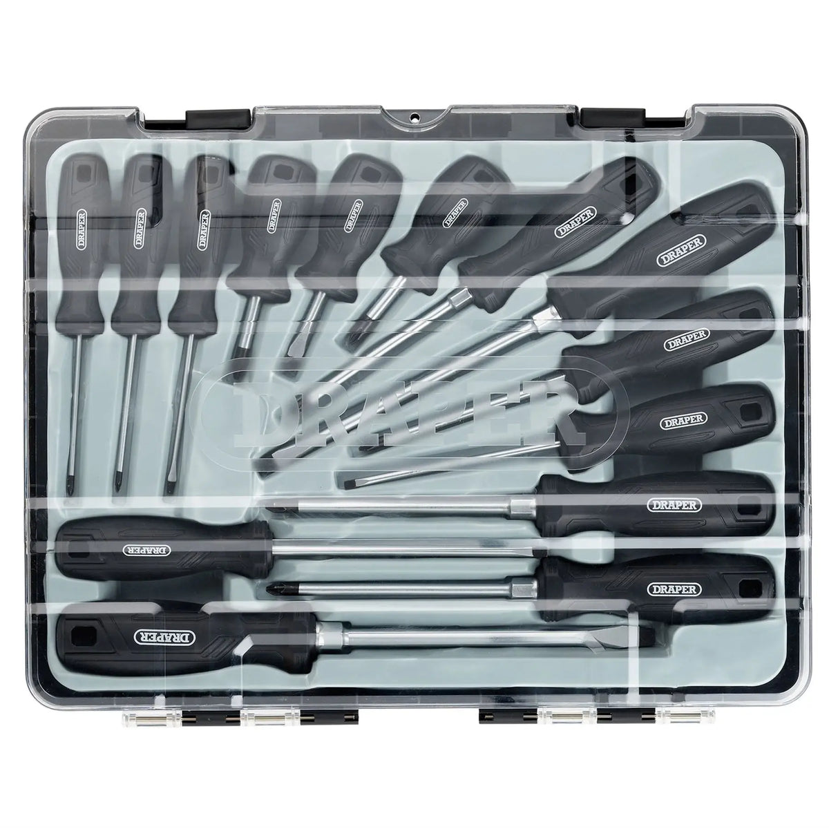 Draper Hard Grip Screwdriver Set (14 Piece) 13587  White Rose Tools