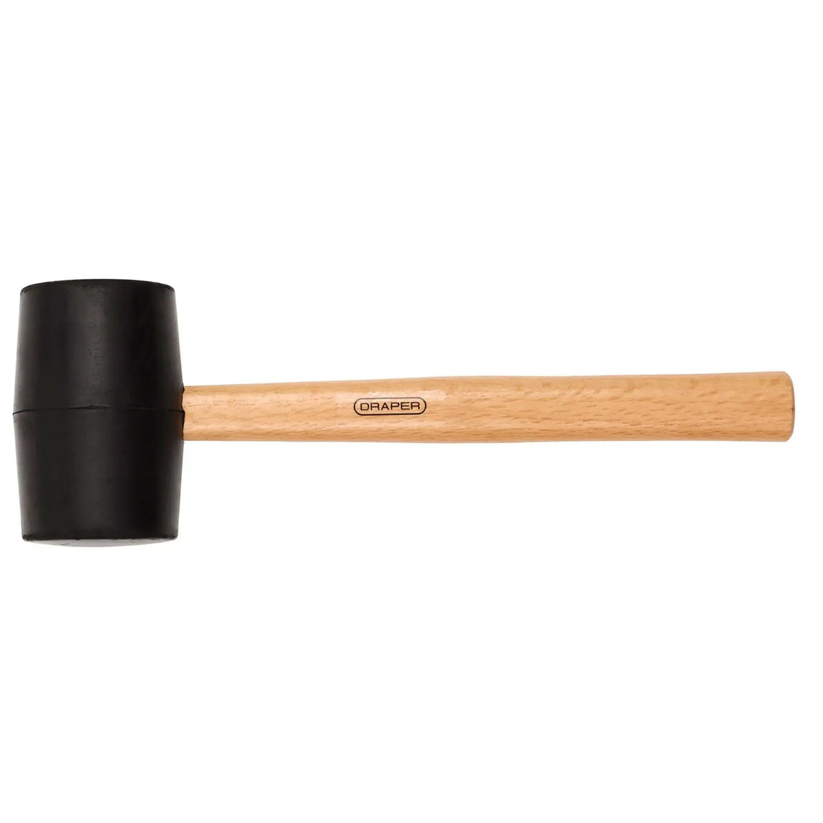 Draper Hardwood Shaft Rubber Mallet 800g/28oz 78615  White Rose Tools