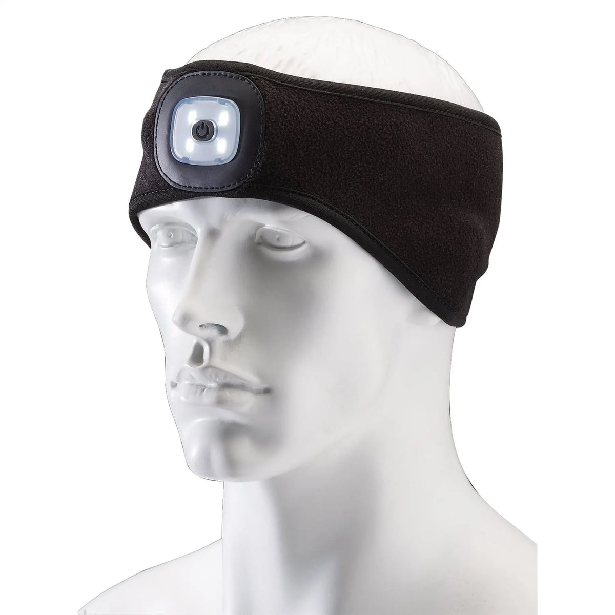 Draper Headband with USB Rechargeable LED Torch 1W Black One Size 95172  White Rose Tools