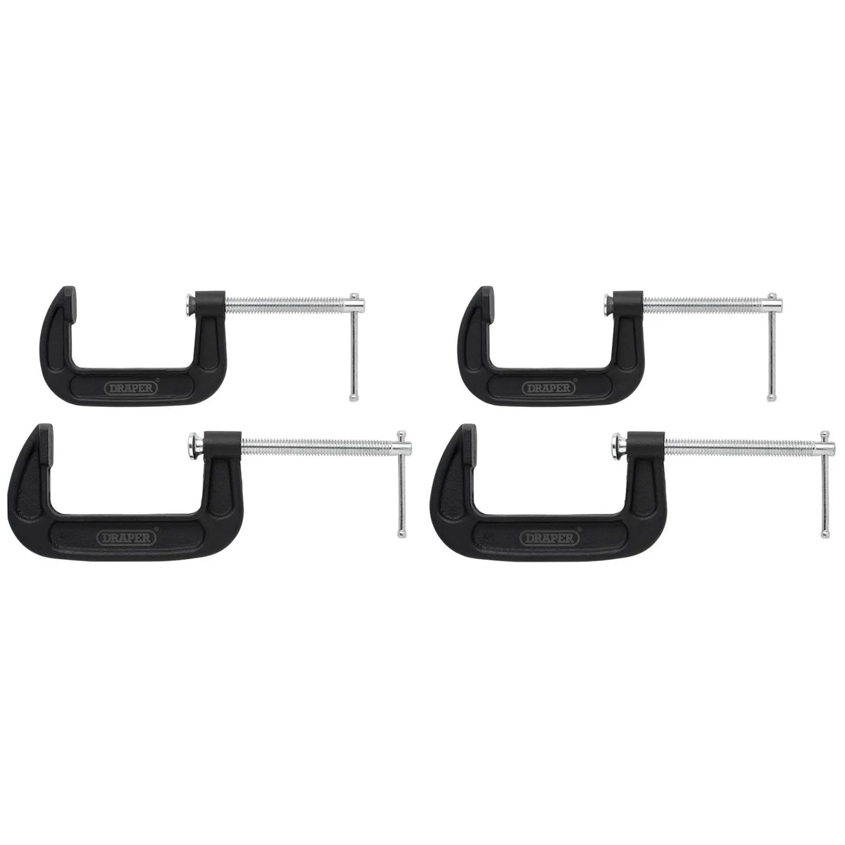 Draper Heavy Duty G-Clamp Set (4 Piece) 18992  White Rose Tools
