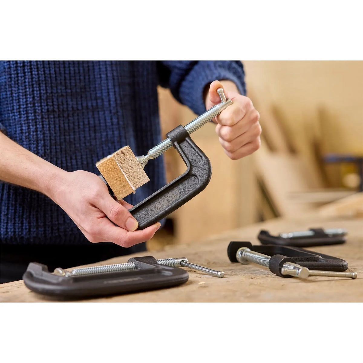Draper Heavy Duty G-Clamp Set (4 Piece) 18992  White Rose Tools
