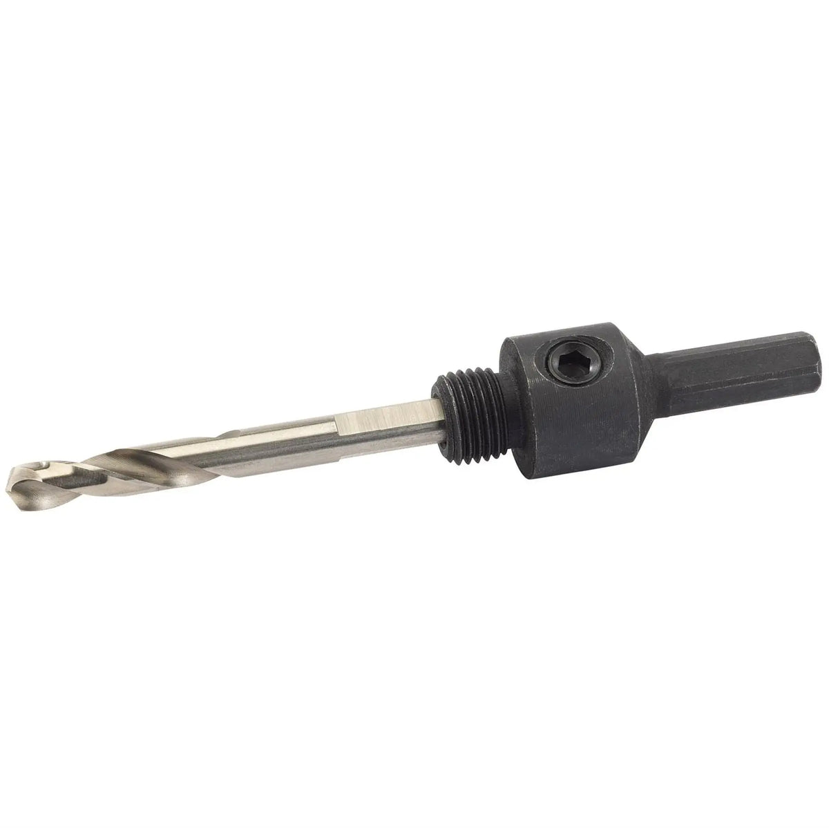 Draper Hex. Shank Holesaw Arbor with HSS Pilot Drill for 14 - 30mm Holesaws 5/16" Thread 52982  White Rose Tools