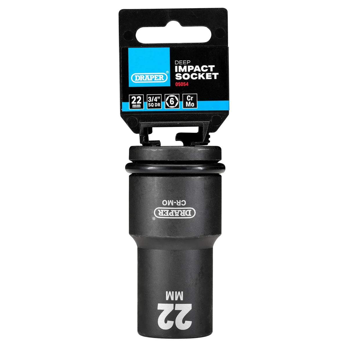 Draper Hi-TORQ® Deep Impact Socket 3/4" Sq. Dr. 22mm 05054  White Rose Tools