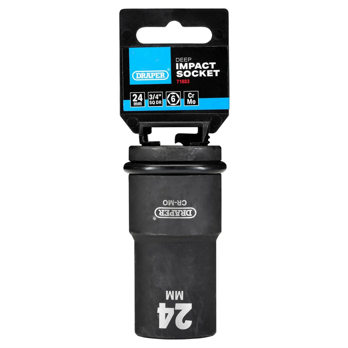Draper Hi-TORQ® Deep Impact Socket 3/4" Sq. Dr. 24mm 71883  White Rose Tools
