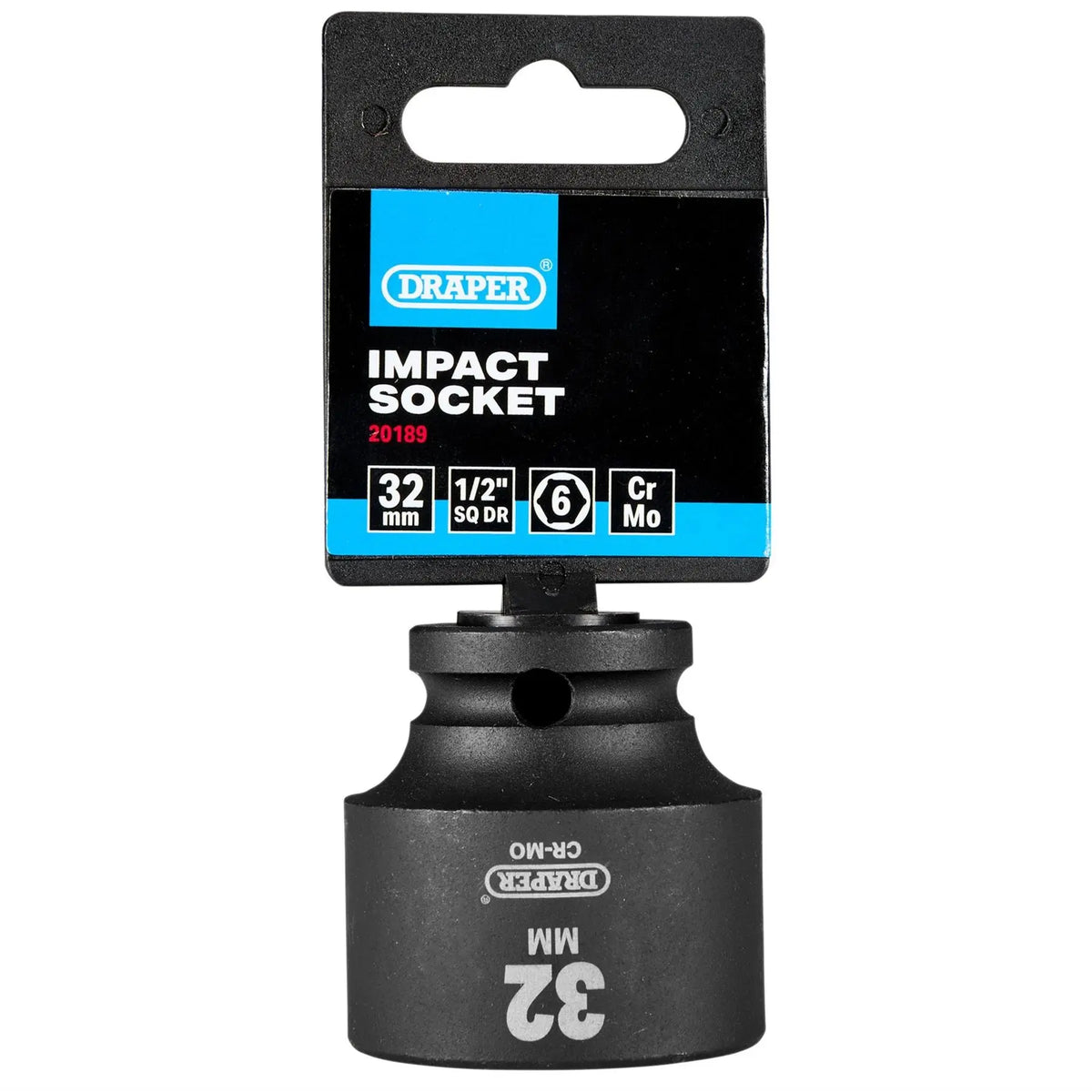 Draper Hi-TORQ® Impact Socket 1/2" Sq. Dr. 32mm 20189  White Rose Tools