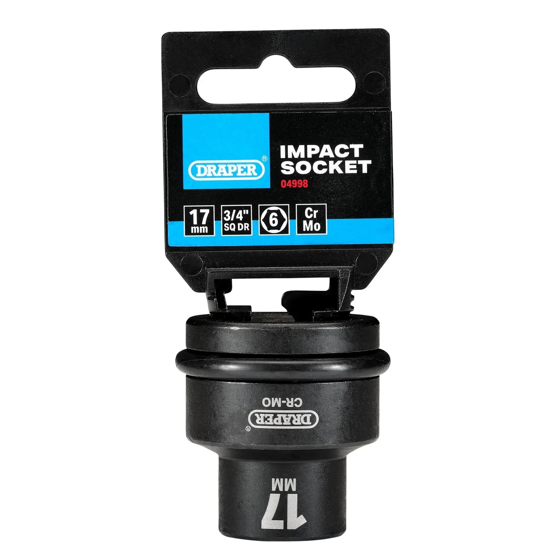 Draper Hi-TORQ® Impact Socket 3/4" Sq. Dr. 17mm 04998  White Rose Tools
