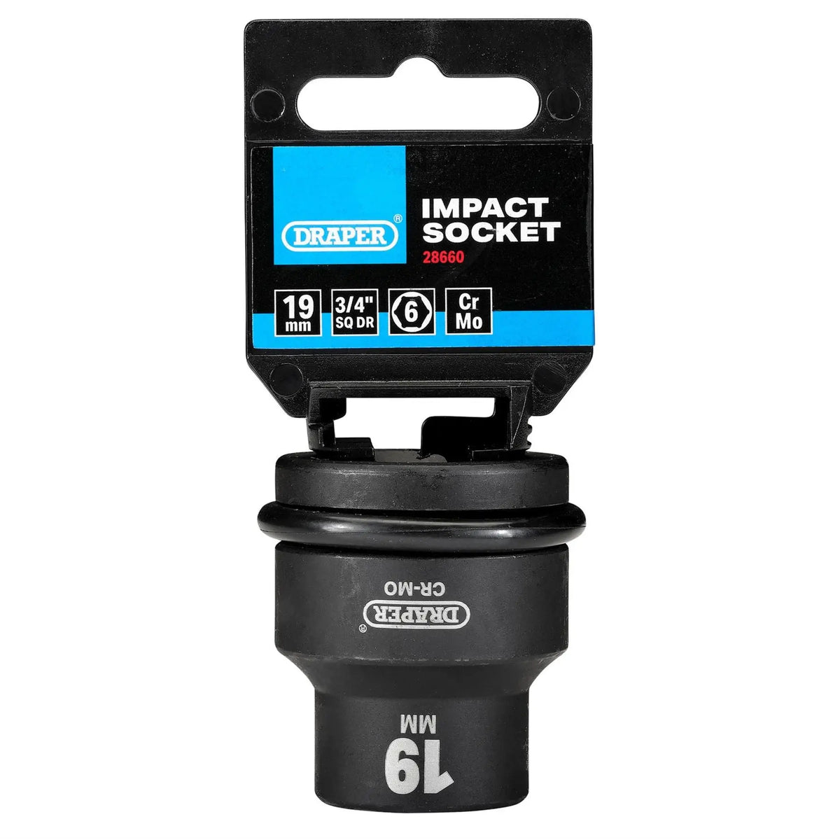 Draper Hi-TORQ® Impact Socket 3/4" Sq. Dr. 19mm 28660  White Rose Tools