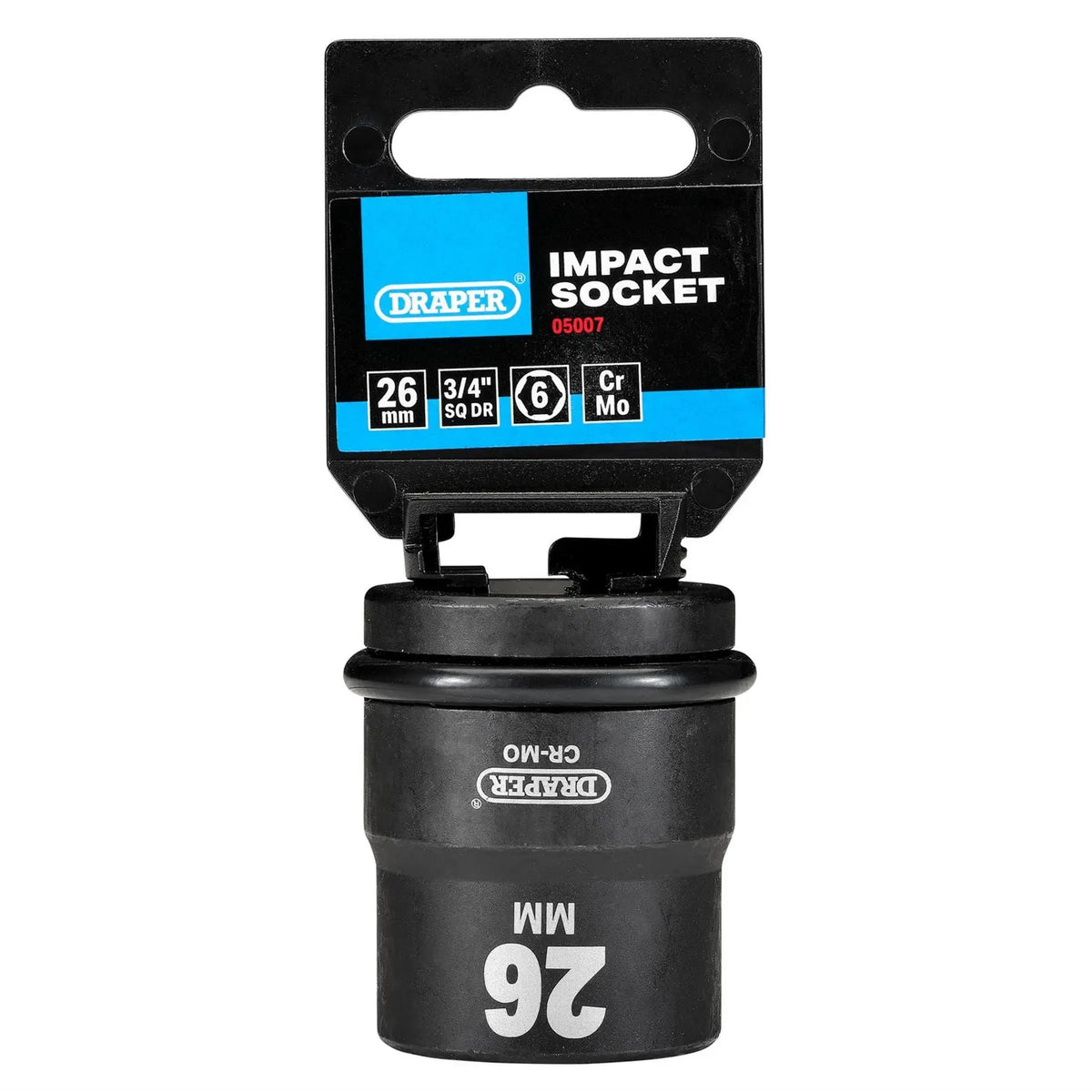 Draper Hi-TORQ® Impact Socket 3/4" Sq. Dr. 26mm 05007  White Rose Tools