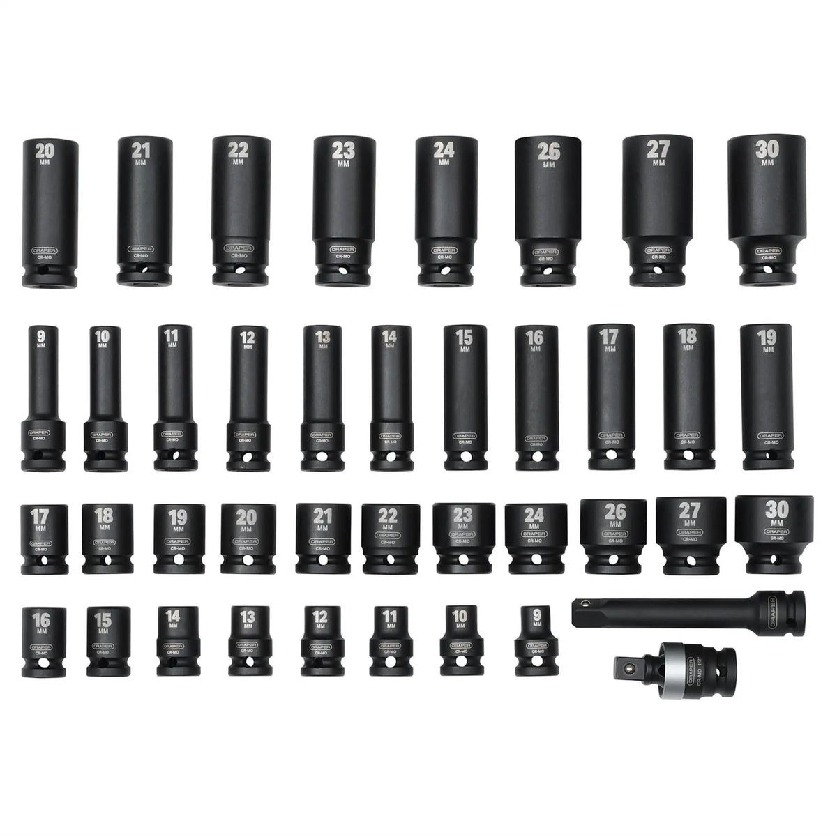 Draper Hi-TORQ® Impact Socket Set 1/2" Sq. Dr. (40 Piece) 07106  White Rose Tools