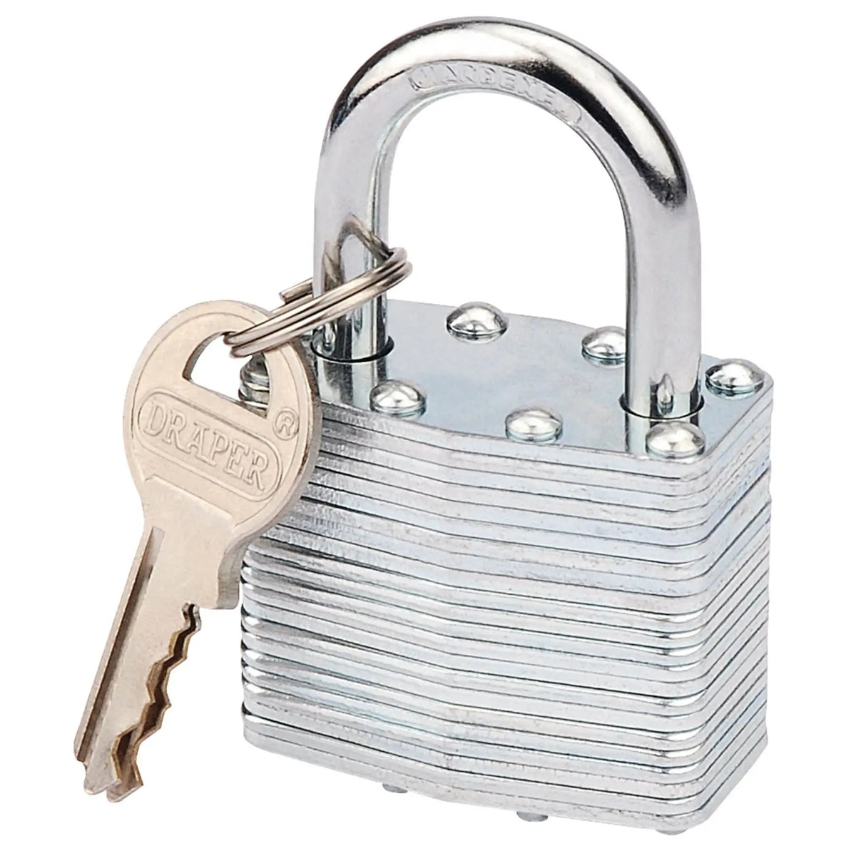 Draper Laminated Steel Padlock 40 x 23mm 14020  White Rose Tools