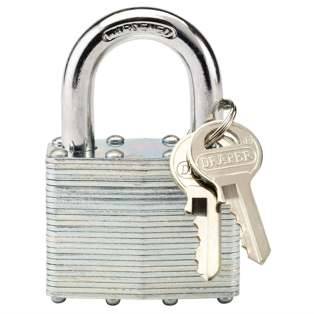 Draper Laminated Steel Padlock 50 x 31mm 14021  White Rose Tools