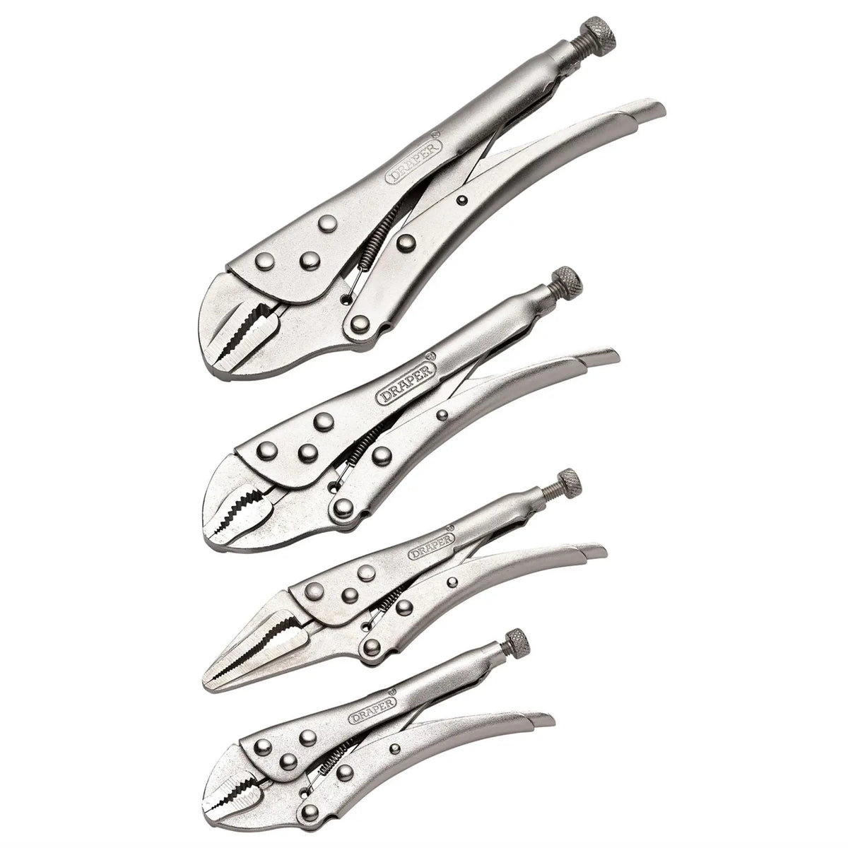 Draper Locking Pliers Set (4 Piece) 35373  White Rose Tools