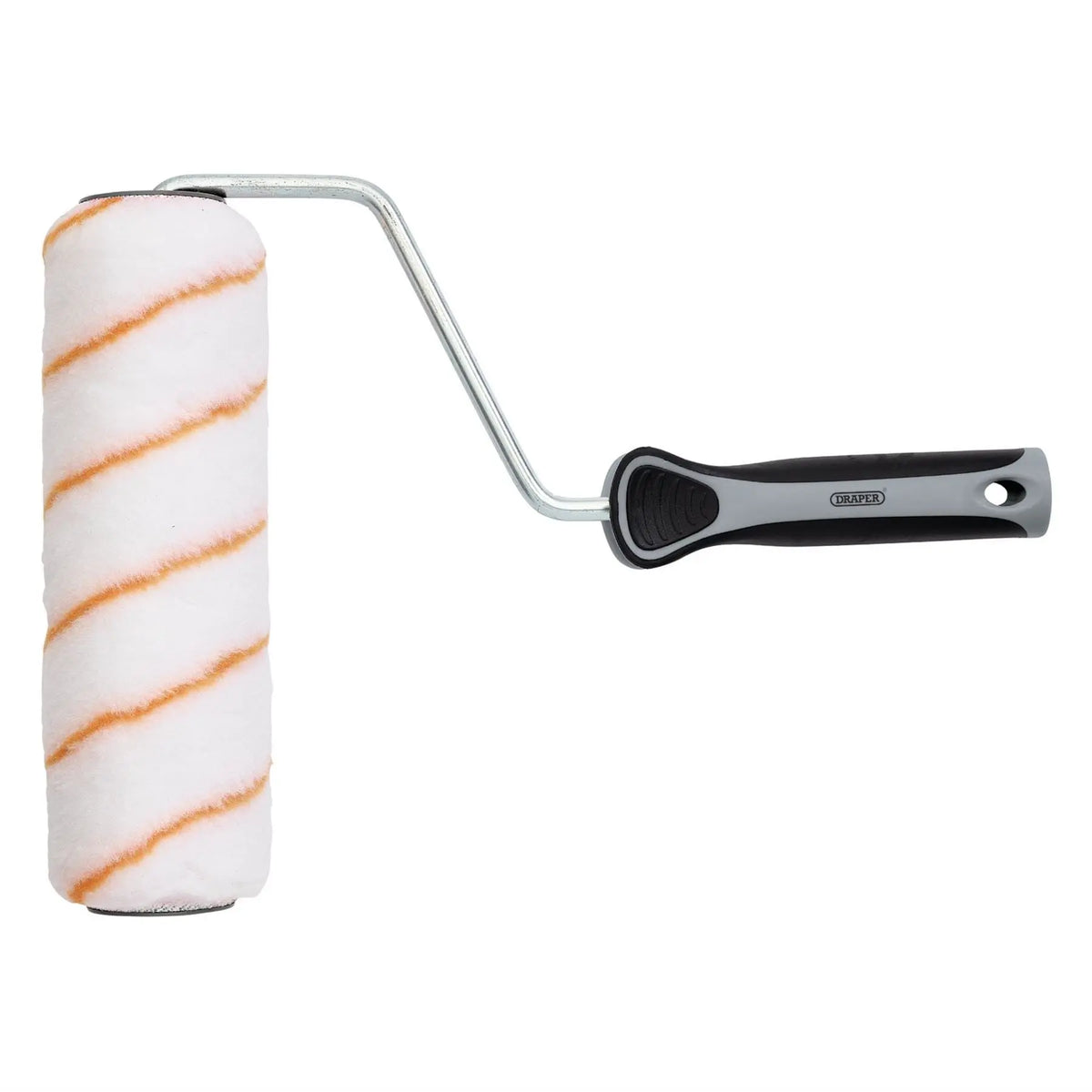 Draper Medium Pile Polyester Paint Roller with Soft Grip Handle 9"/230mm 20884  White Rose Tools