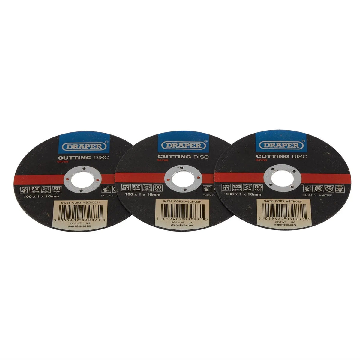 Draper Metal Cutting Disc 100 x 1 x 16mm 94768  White Rose Tools