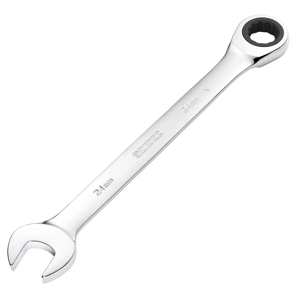 Draper Metric Ratcheting Combination Spanner 24mm 31023  White Rose Tools