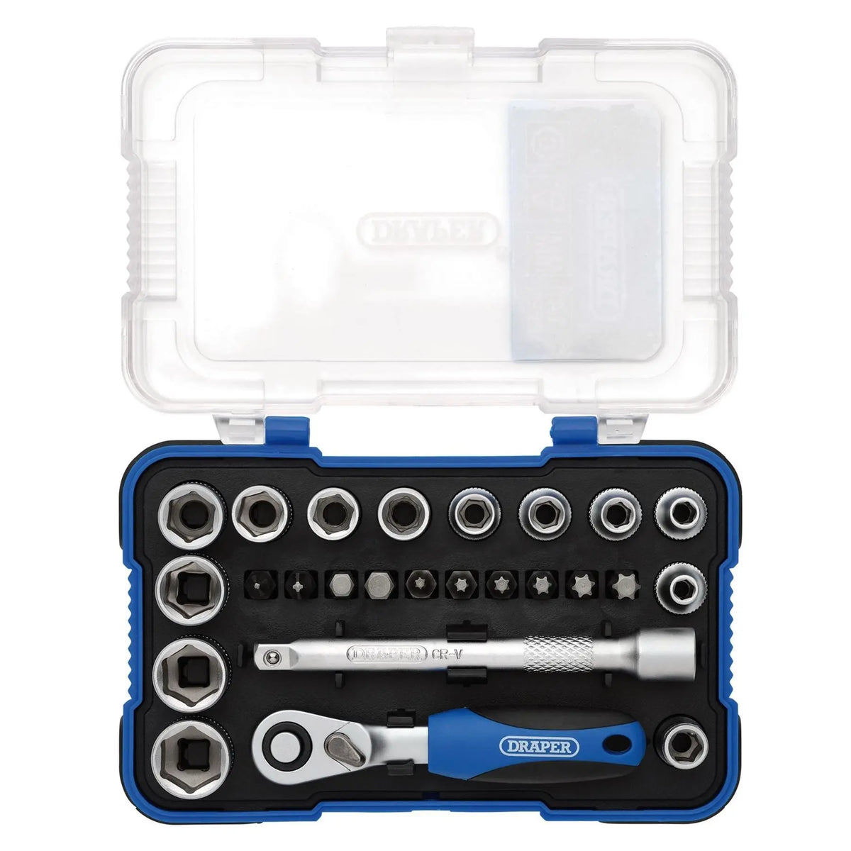 Draper Metric Socket Set 1/4" Sq. Dr. (25 Piece) 16354  White Rose Tools