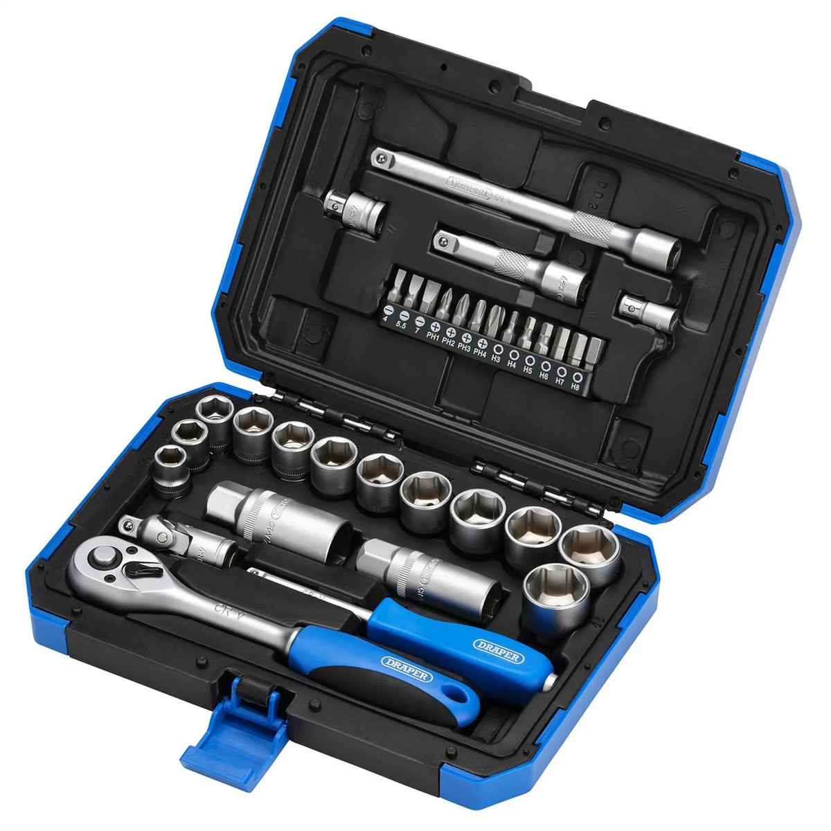 Draper Metric Socket Set 3/8" Sq. Dr. (34 Piece) 89558  White Rose Tools