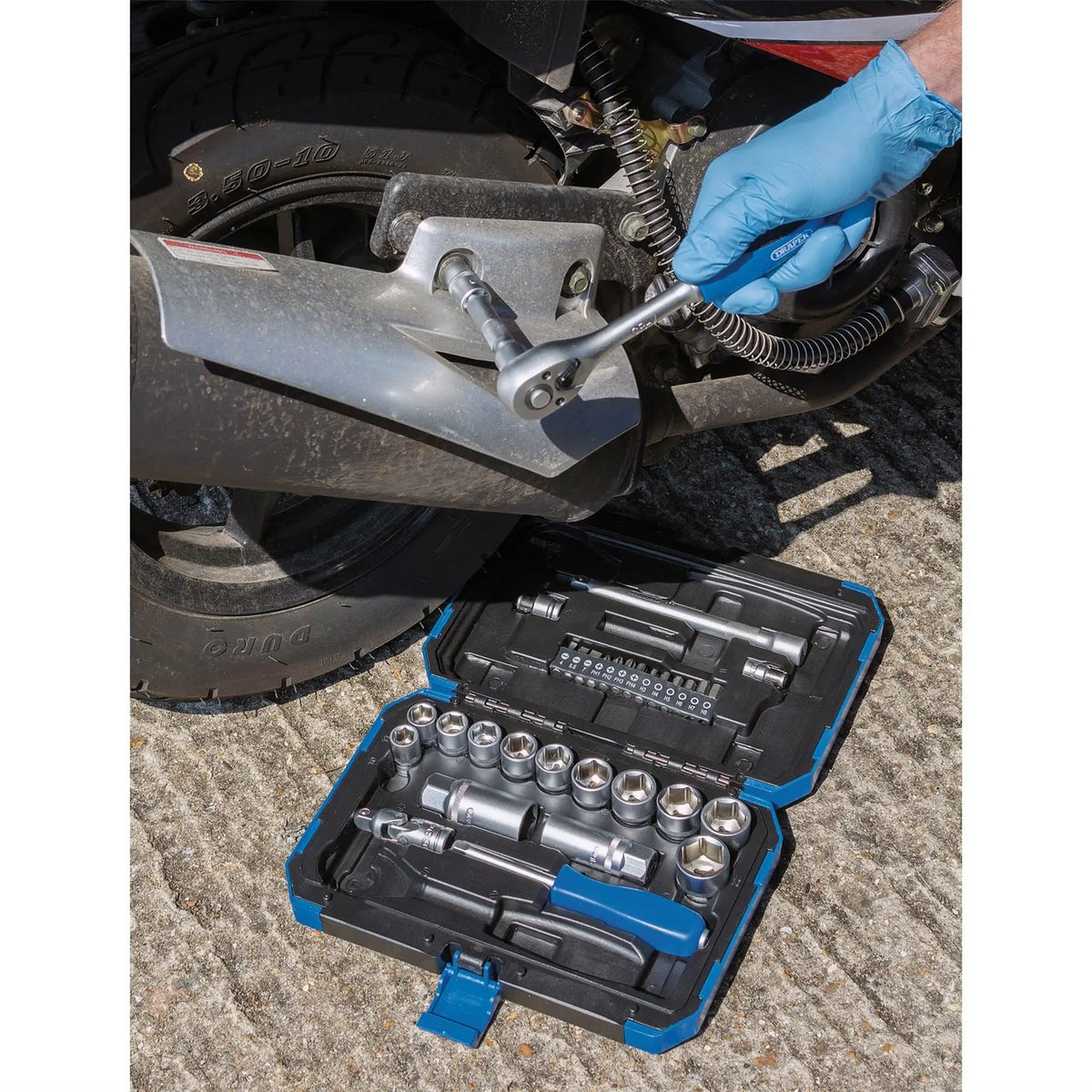 Draper Metric Socket Set 3/8" Sq. Dr. (34 Piece) 89558  White Rose Tools