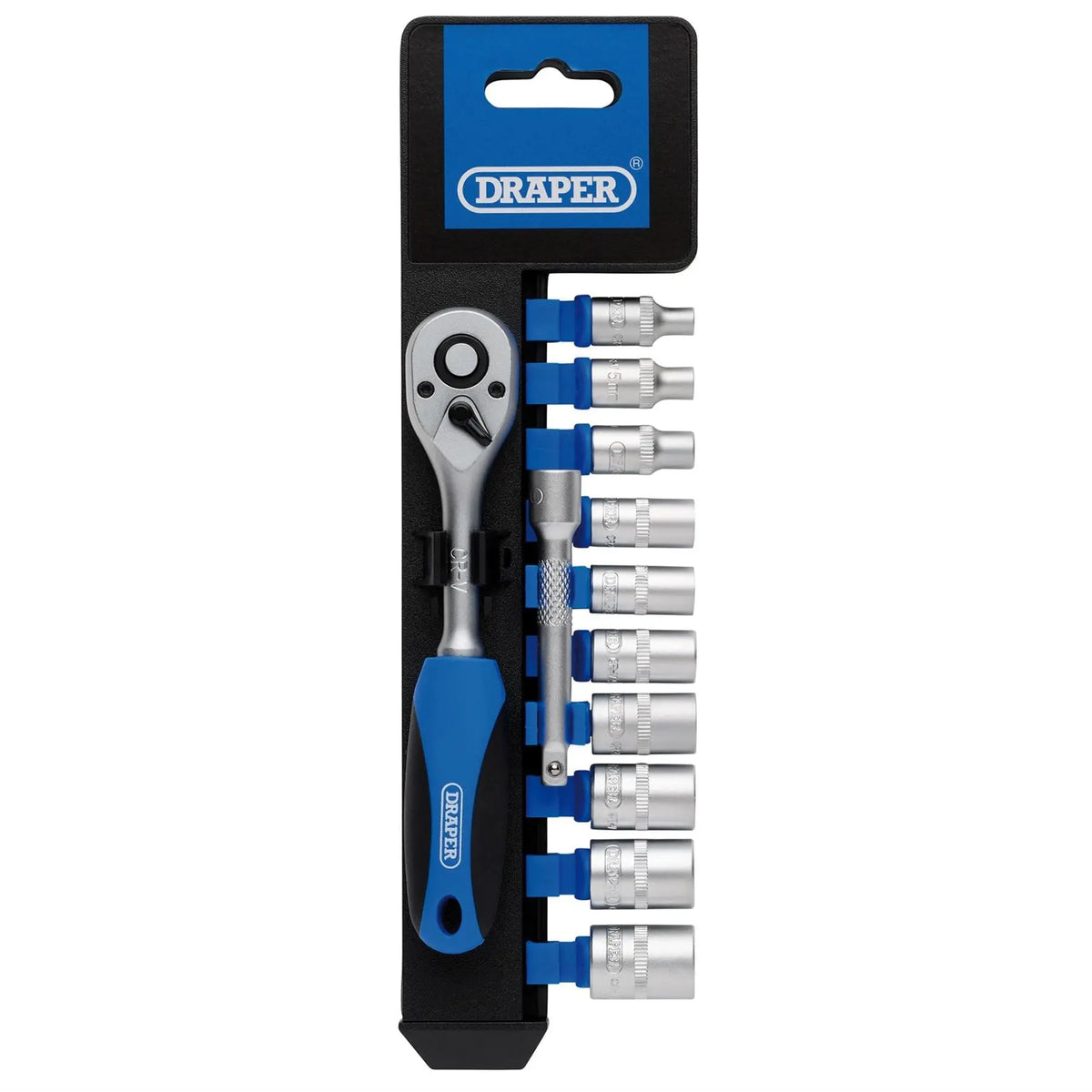 Draper Metric Socket and Ratchet Set 1/4" Sq. Dr. (12 Piece) 16369  White Rose Tools