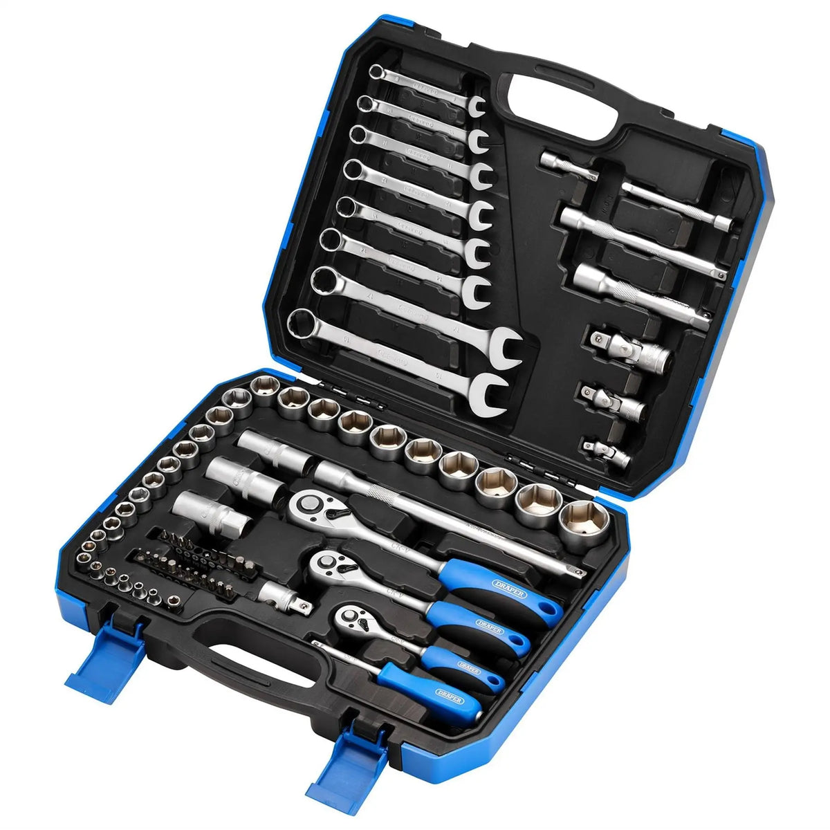 Draper Metric Tool Kit 1/4" 3/8" and 1/2" Sq. Dr. (75 Piece) 16364  White Rose Tools