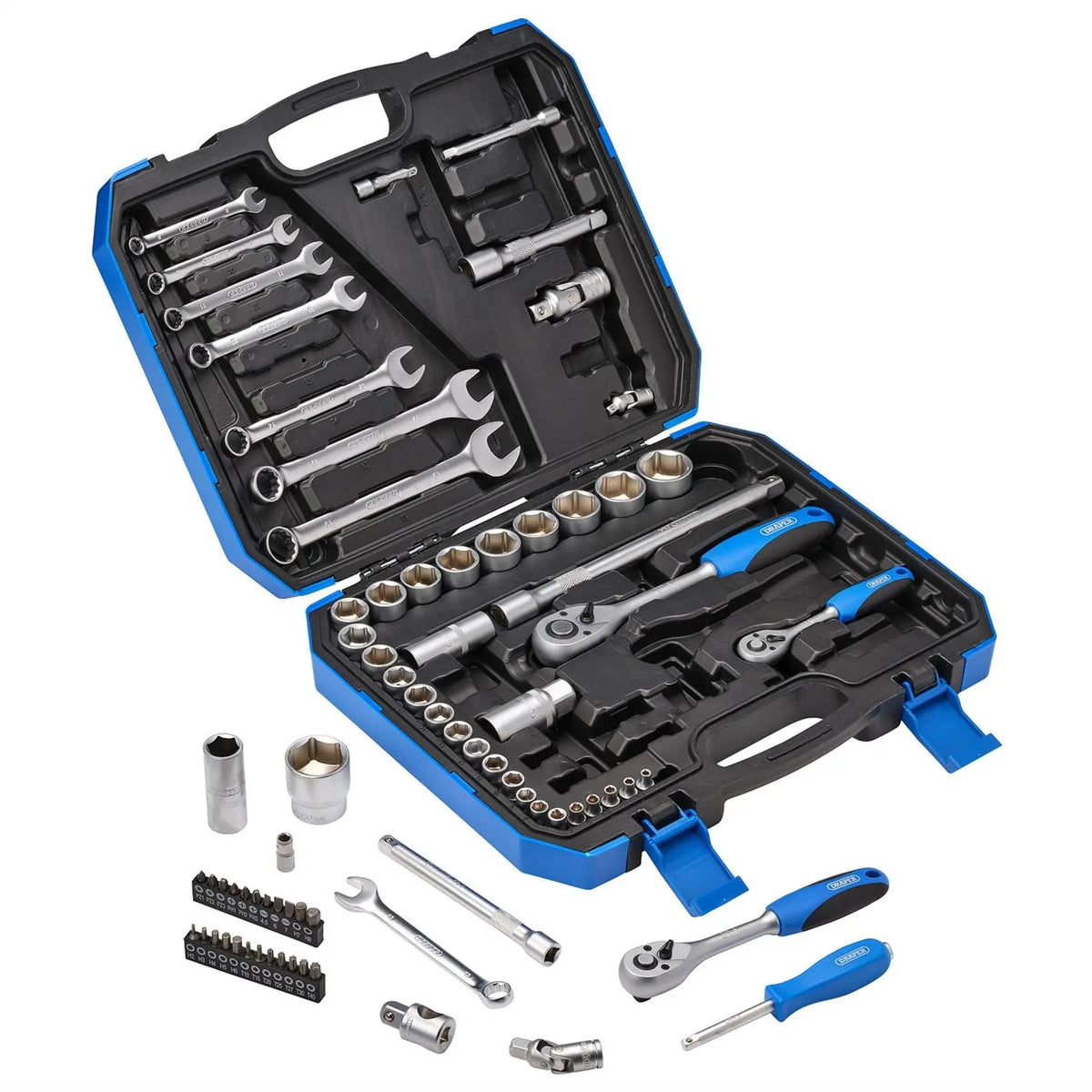 Draper Metric Tool Kit 1/4" 3/8" and 1/2" Sq. Dr. (75 Piece) 16364  White Rose Tools