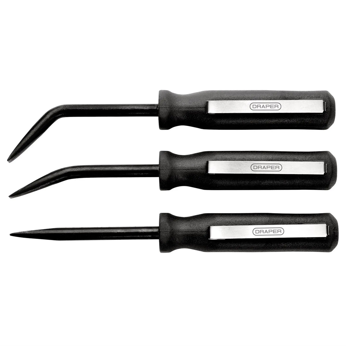 Draper Mini Pry Bar Set 125mm Black (3 Piece) 29729  White Rose Tools
