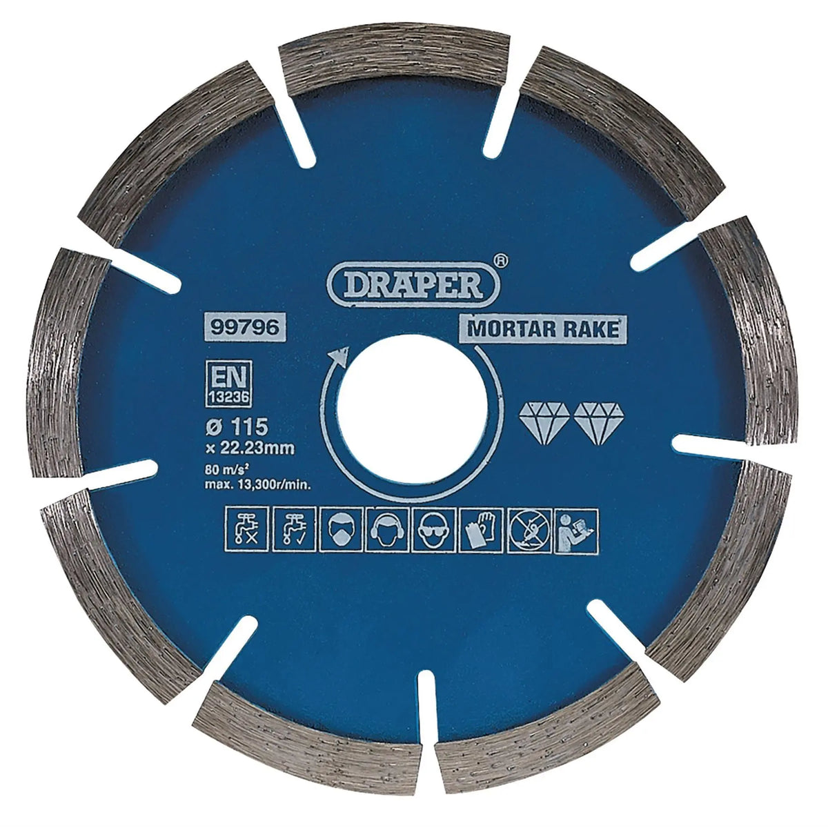 Draper Mortar Raking Diamond Blade 115mm 99796  White Rose Tools