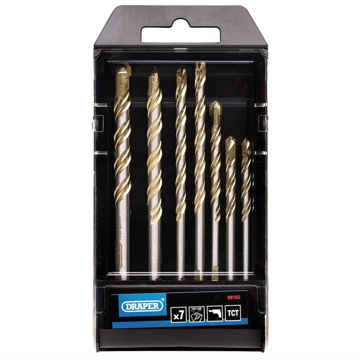 Draper Multi Construction TCT Drill Bit Set (7 Piece) 09102  White Rose Tools