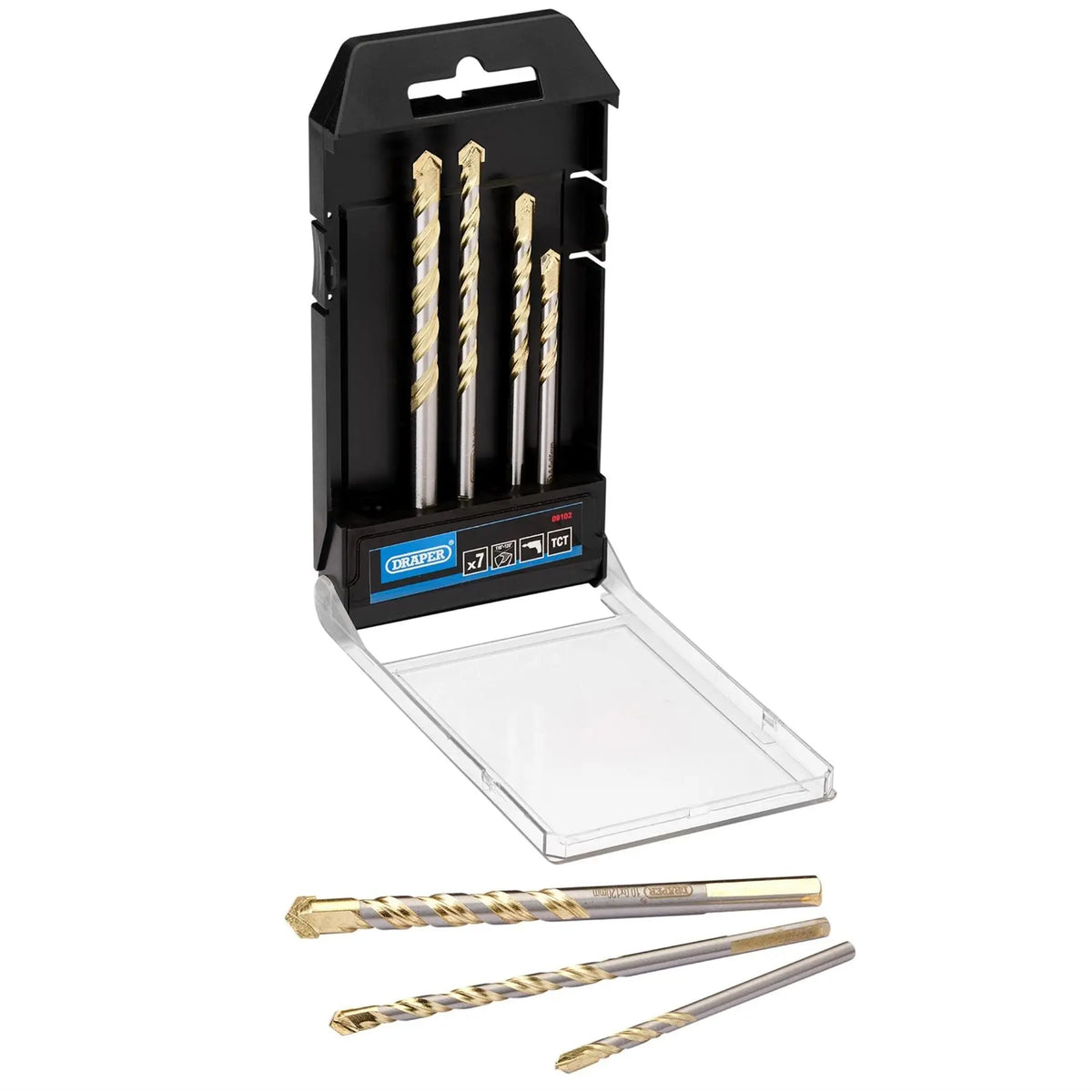 Draper Multi Construction TCT Drill Bit Set (7 Piece) 09102  White Rose Tools