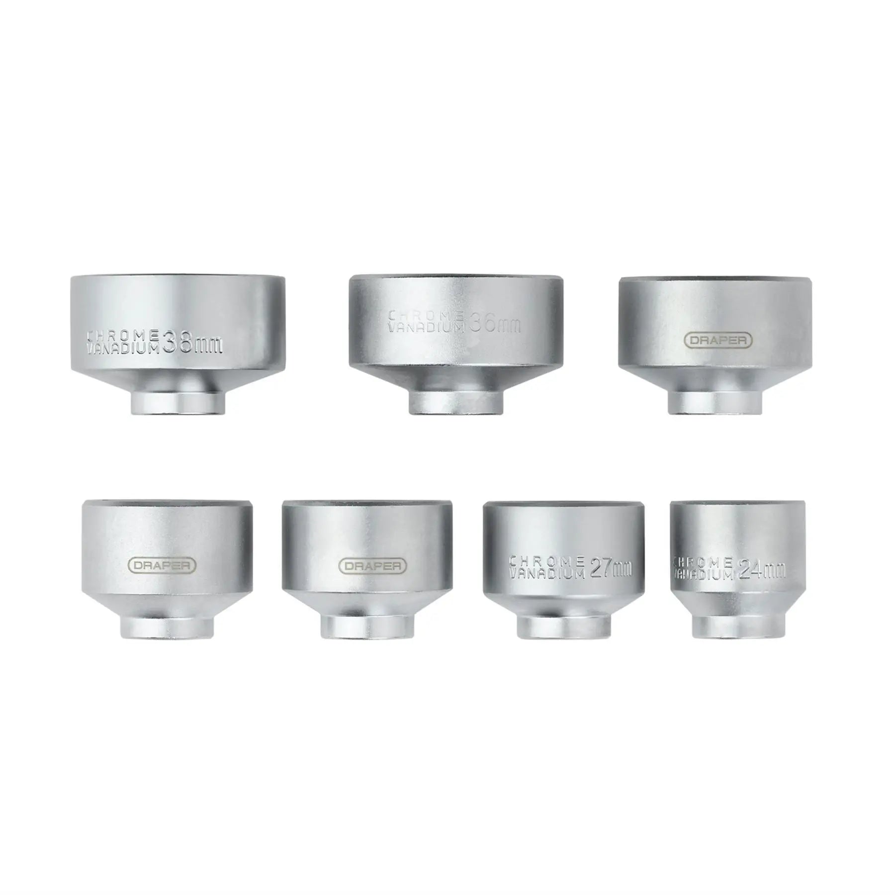 Draper Oil Filter Socket Set 3/8" Sq. Dr. (7 Piece) 02747  White Rose Tools