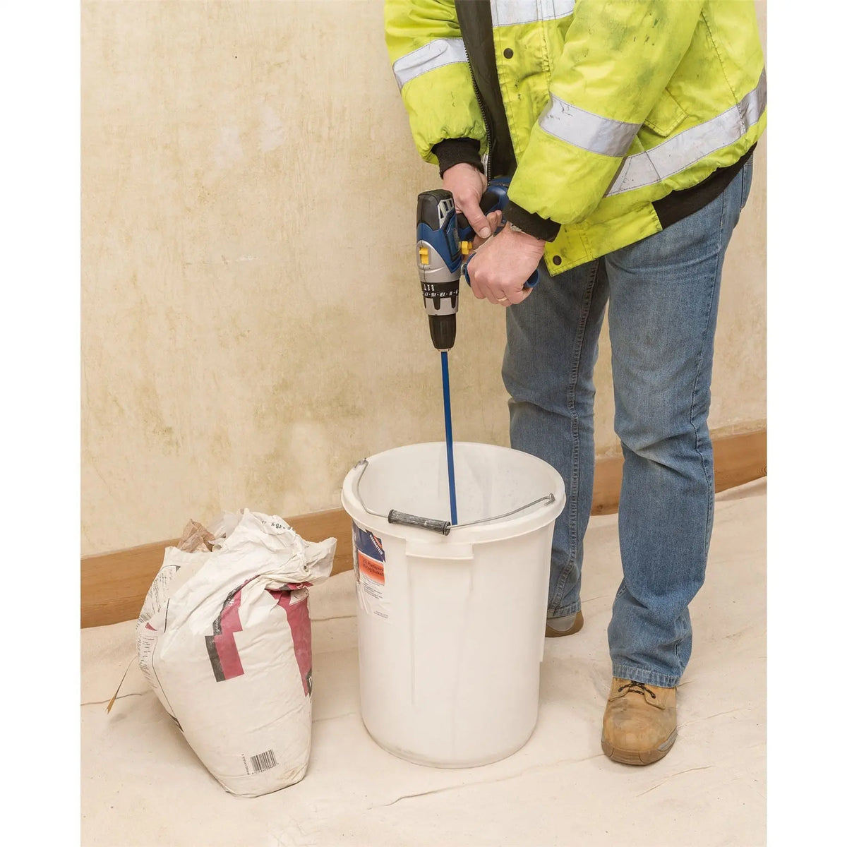 Draper Plasterers Mixing Bucket 28L White 12100  White Rose Tools