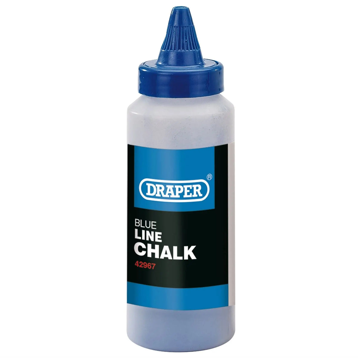 Draper Plastic Bottle of Blue Chalk for Chalk Line 115g 42967  White Rose Tools