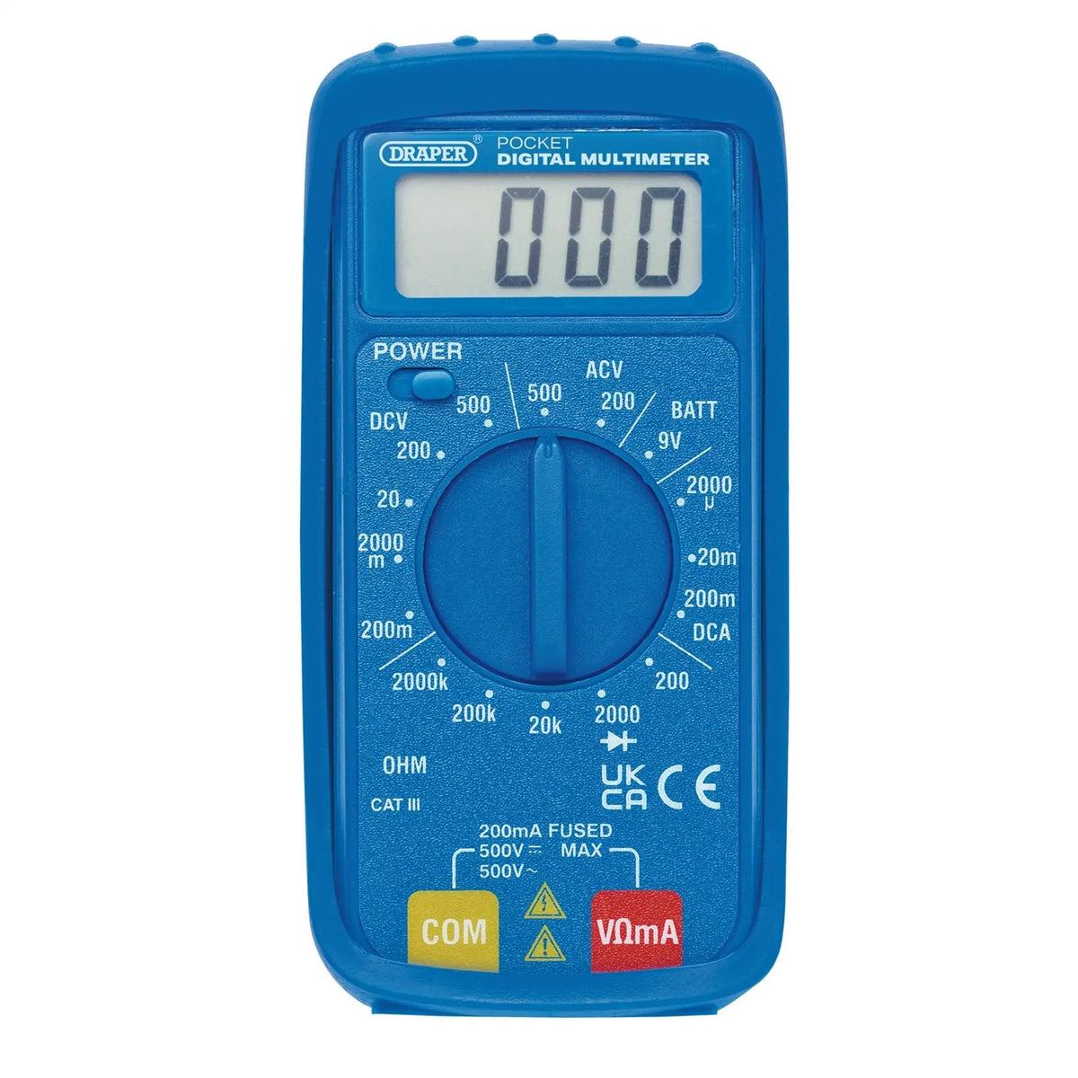 Draper Pocket Digital Multimeter 500V AC/DC 52320  White Rose Tools