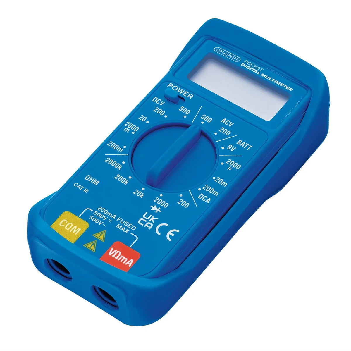 Draper Pocket Digital Multimeter 500V AC/DC 52320  White Rose Tools