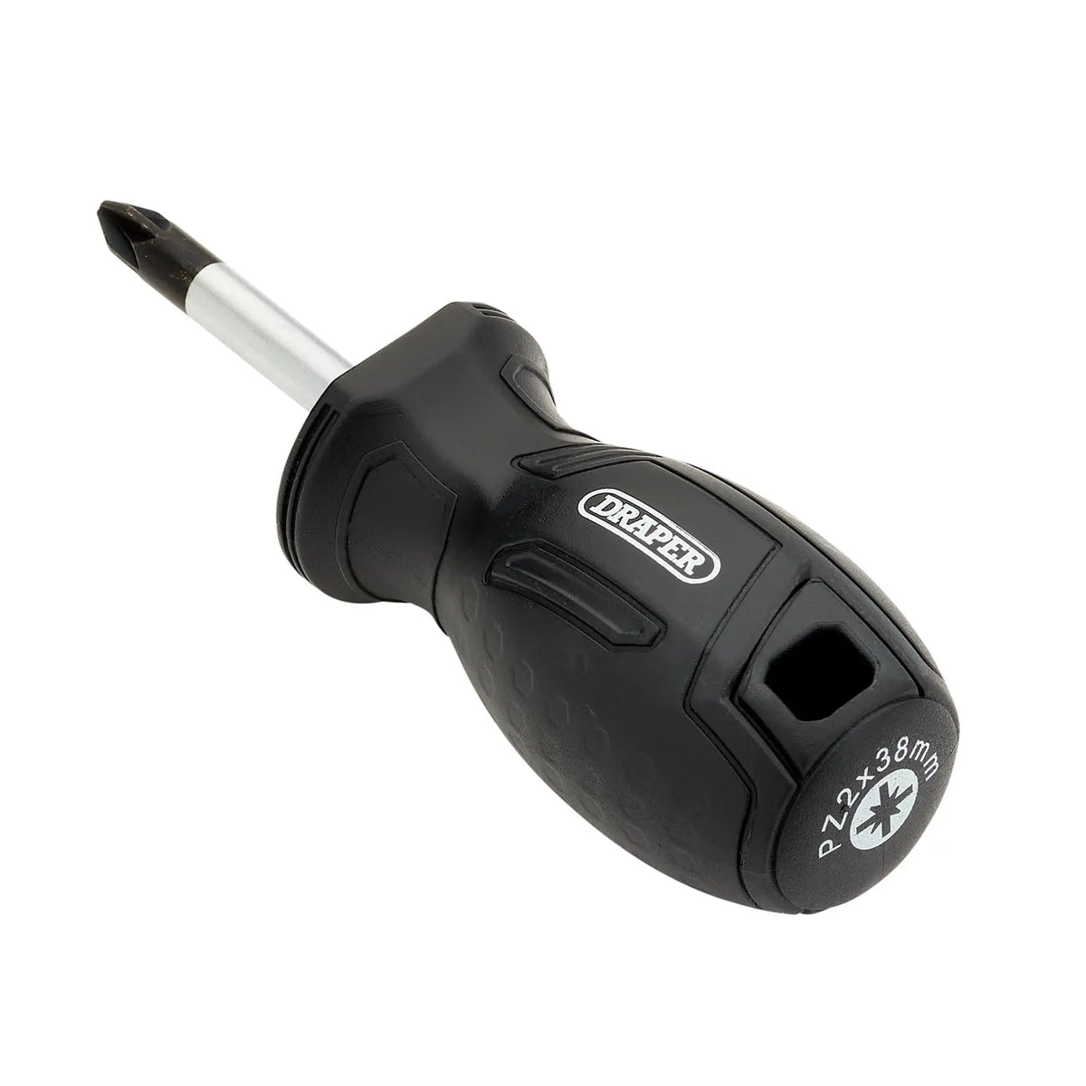 Draper Pozi Hard Grip Screwdriver PZ2 x 38mm 13511  White Rose Tools