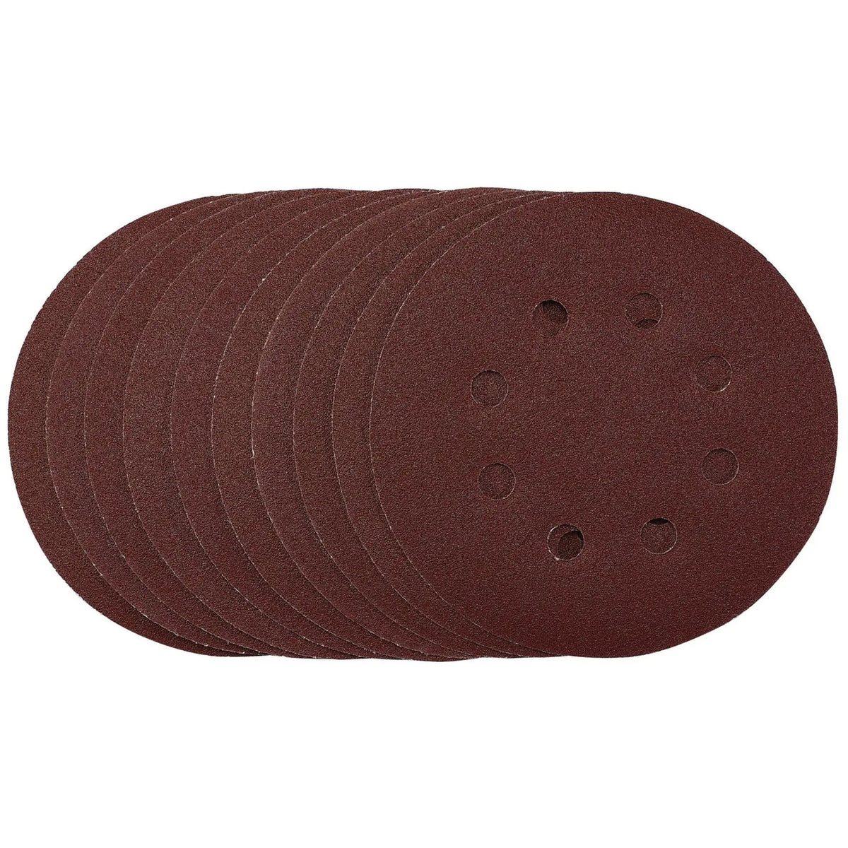 Draper Punched Sanding Discs 125mm Hook & Loop 120 Grit (Pack of 10) 54756  White Rose Tools