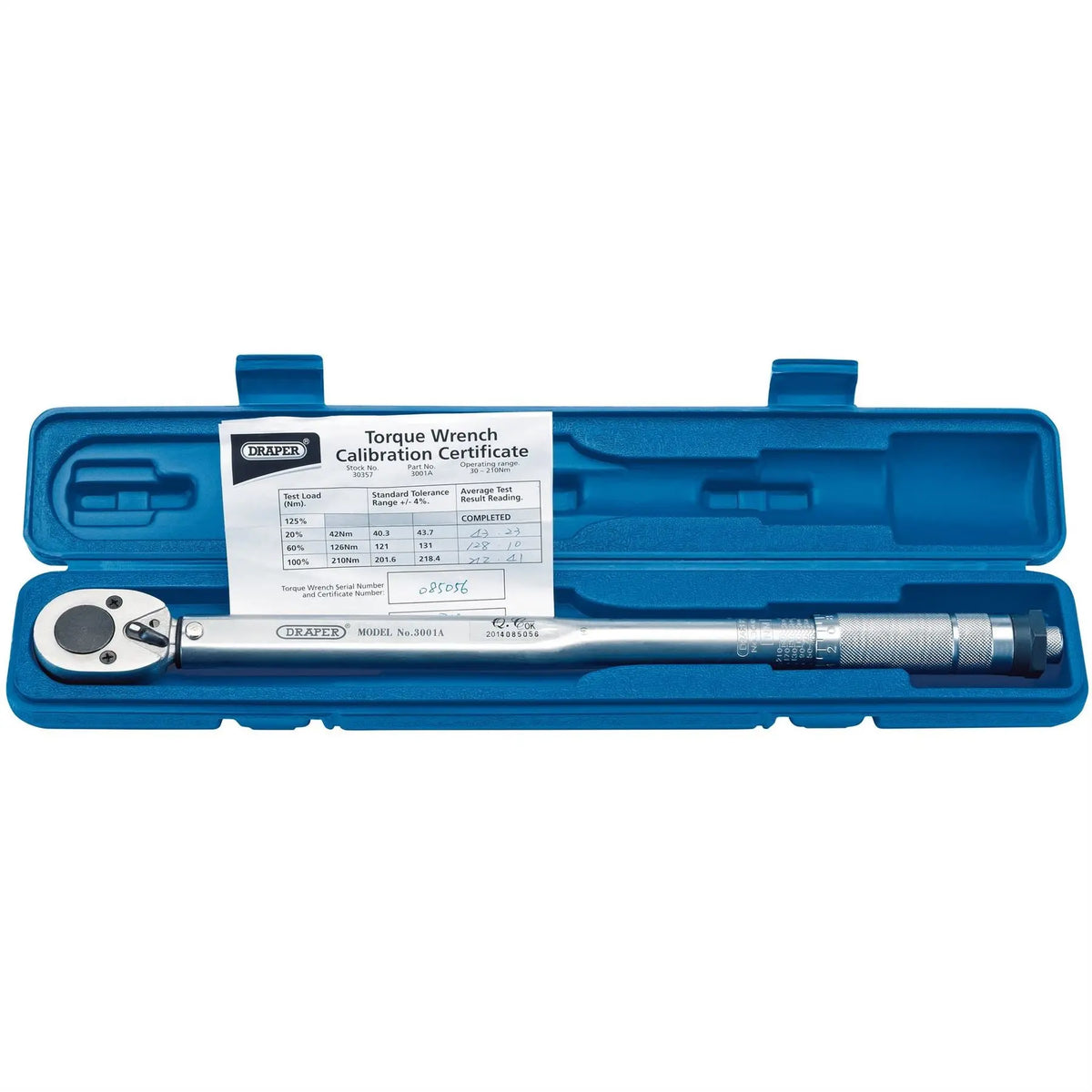 Draper Ratchet Torque Wrench 1/2" Sq. Dr. 30 - 210Nm/22.1 - 154.9lb-ft 30357  White Rose Tools
