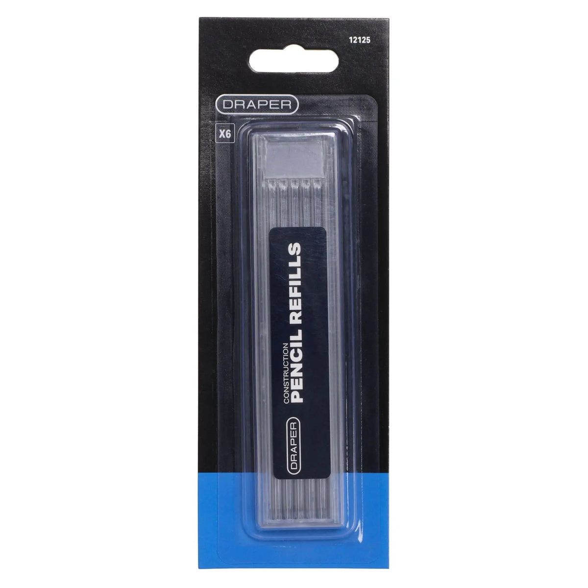 Draper Replacement Graphite Refills for Stock No. 12106 (Pack of 6) 12125  White Rose Tools