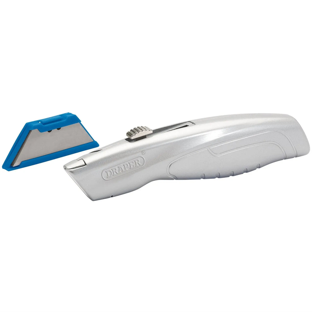 Draper Retractable Trimming Knife with 5 Spare Blades 02890  White Rose Tools