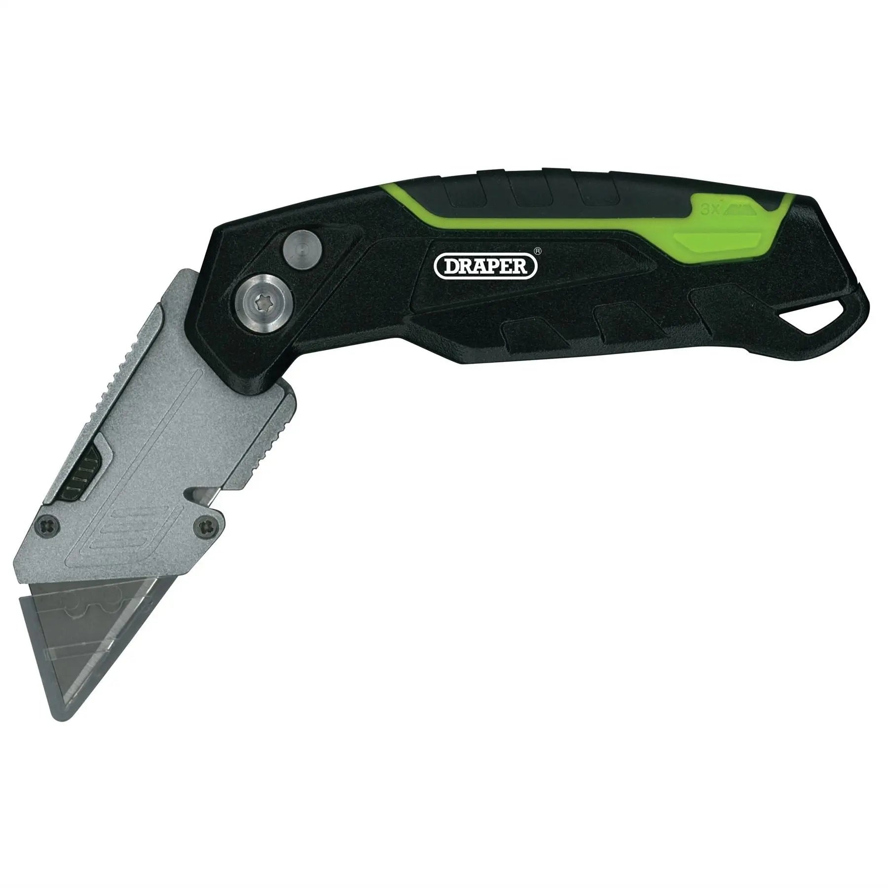 Draper Retractable & Folding Trimming Knife Set with 10 x SK2 Two Notch Blades 04773  White Rose Tools
