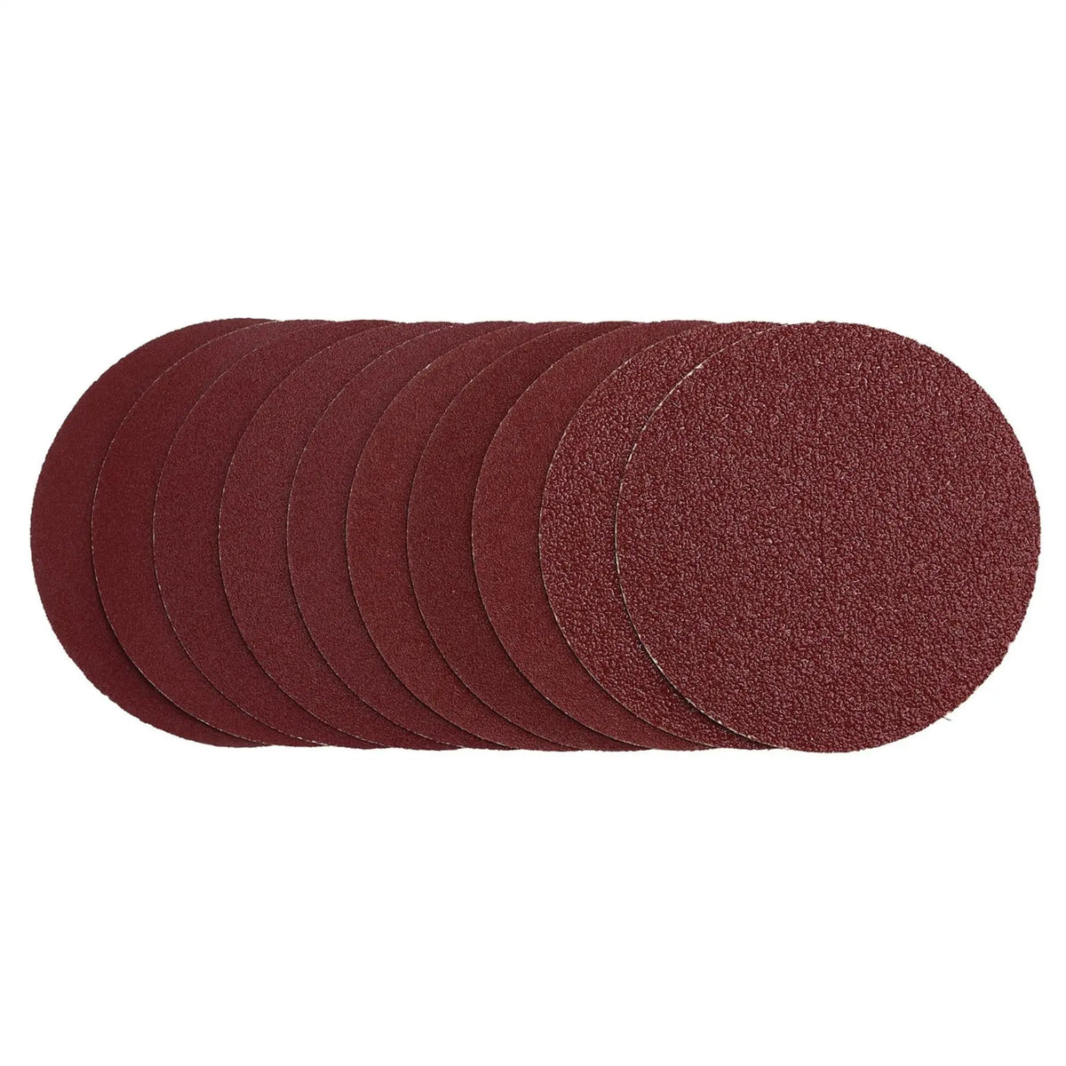 Draper Sanding Discs 125mm Hook & Loop Assorted Grit - 40G 80G 120G 240G (Pack of 10) 03158  White Rose Tools