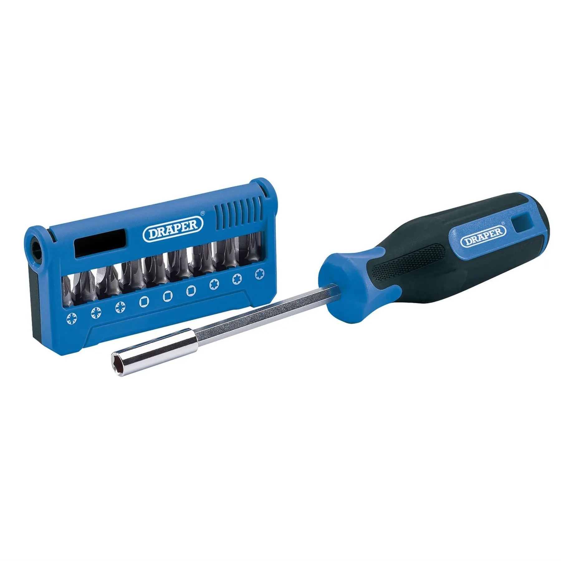 Draper Screwdriver and Bit Set (19 Piece) 04497  White Rose Tools