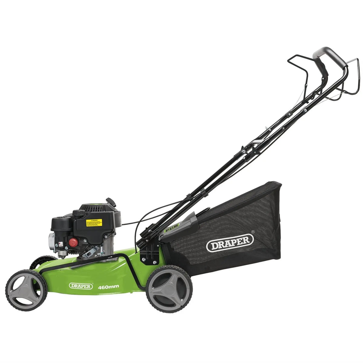 Draper Self-Propelled Petrol Lawn Mower 460mm 150cc/3.6HP 08672  White Rose Tools