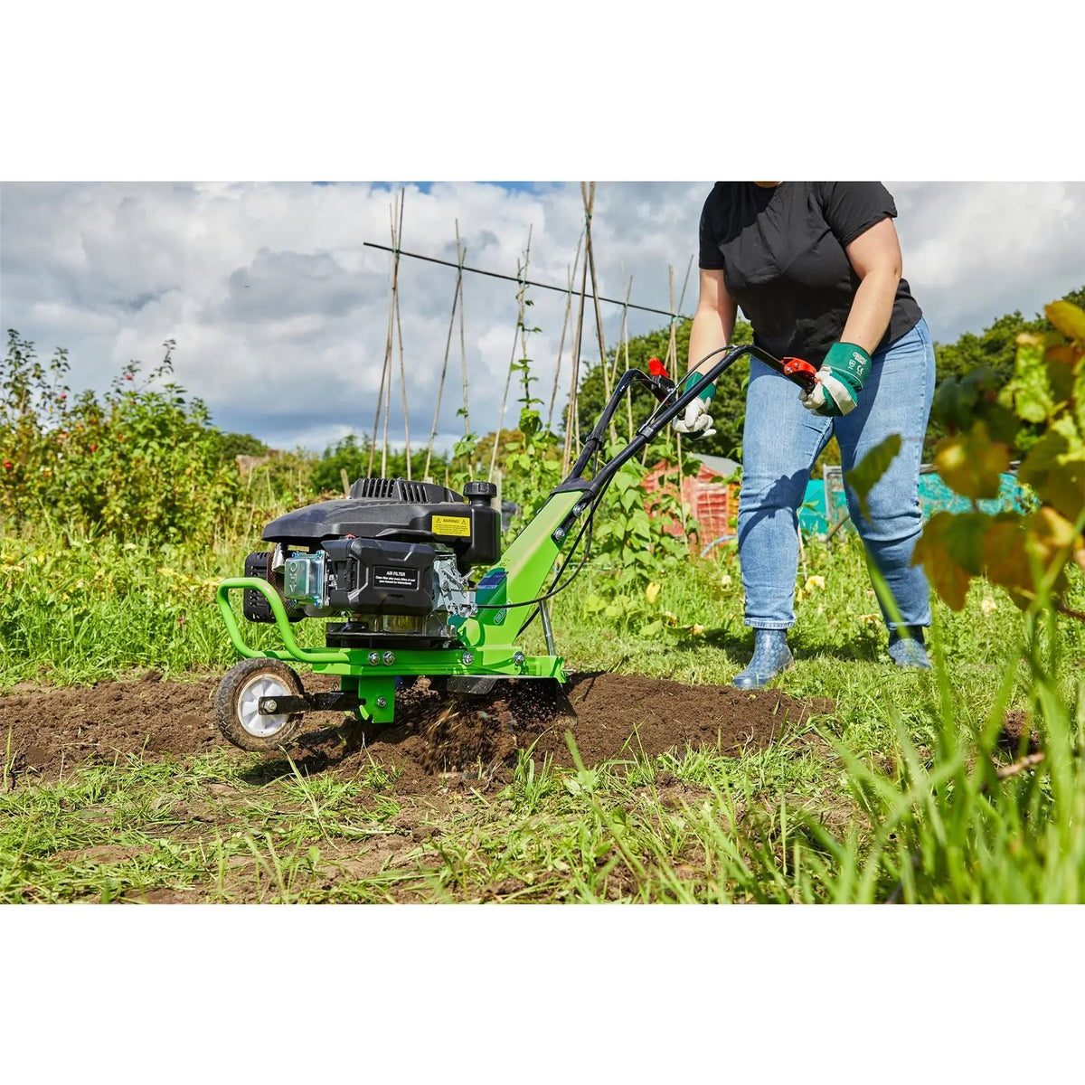 Draper Self-Propelled Petrol Tiller and Cultivator 560mm 161cc/9HP 04604  White Rose Tools