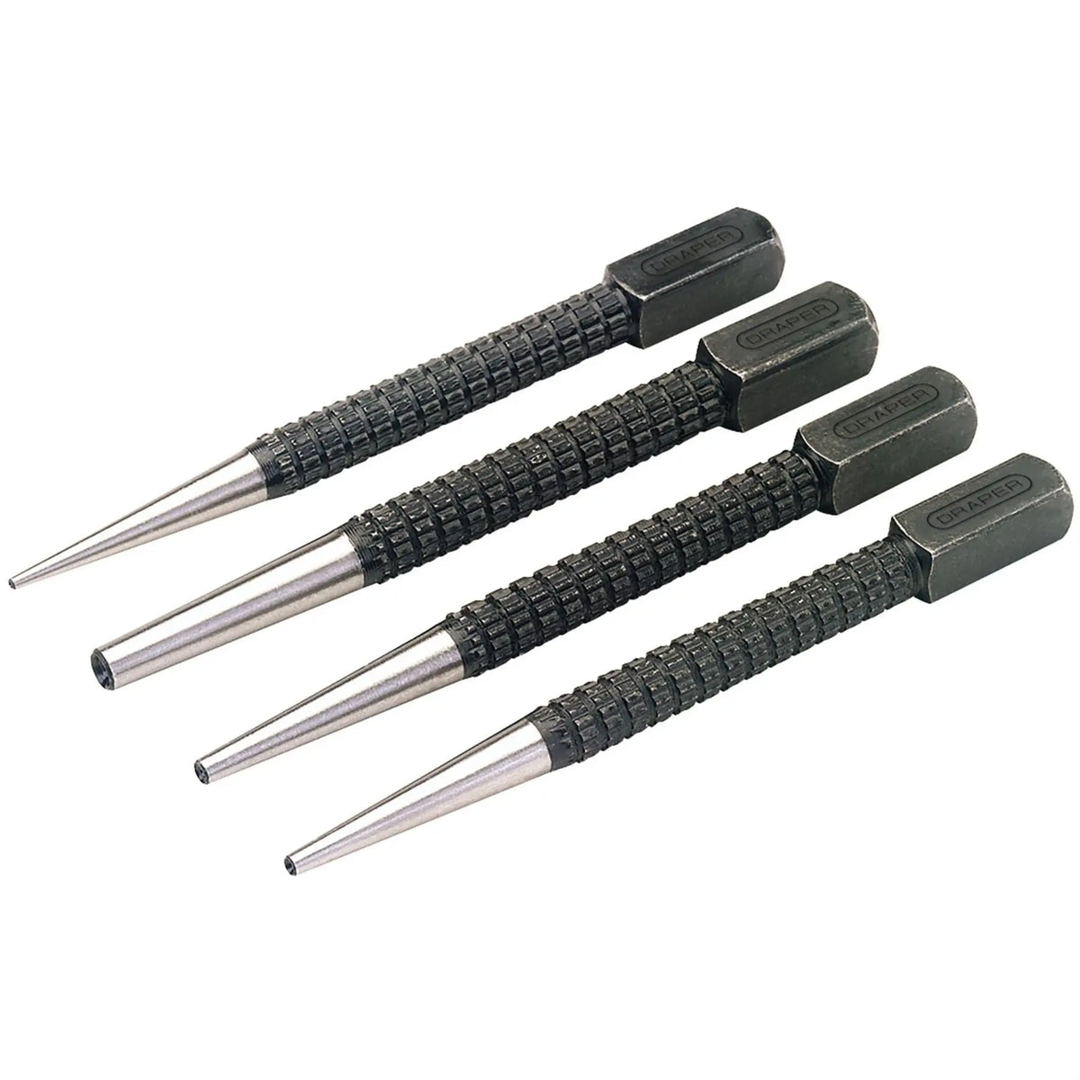 Draper Set of Cupped Nailsets (4 Piece) 35480  White Rose Tools