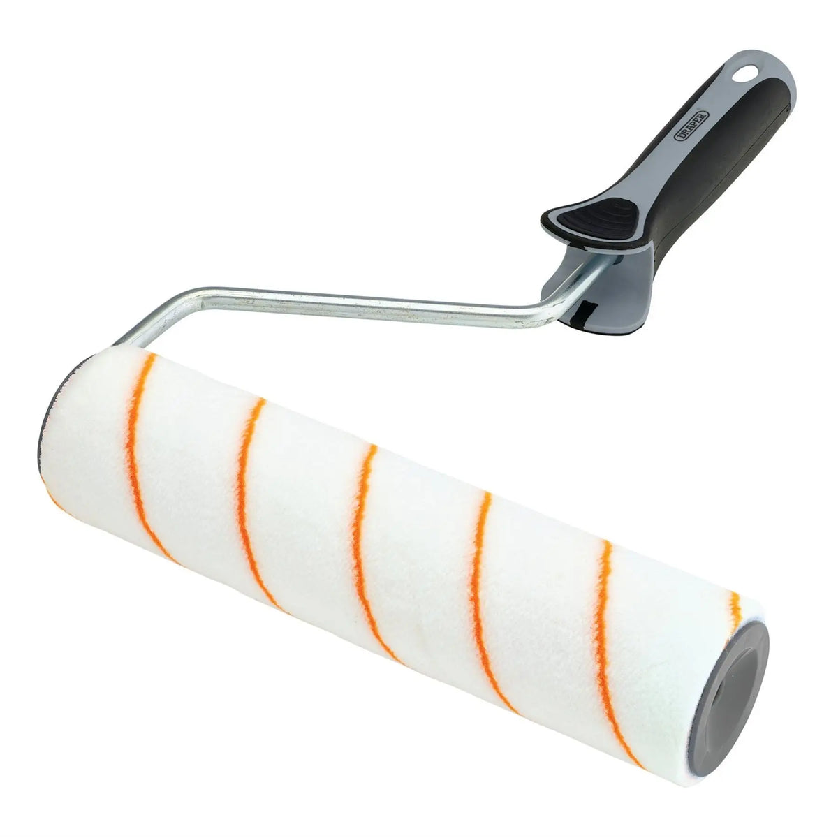 Draper Short Pile Polyester Paint Roller with Soft Grip Handle 9"/230mm 20880  White Rose Tools
