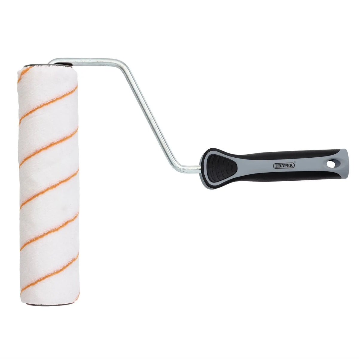 Draper Short Pile Polyester Paint Roller with Soft Grip Handle 9"/230mm 20880  White Rose Tools